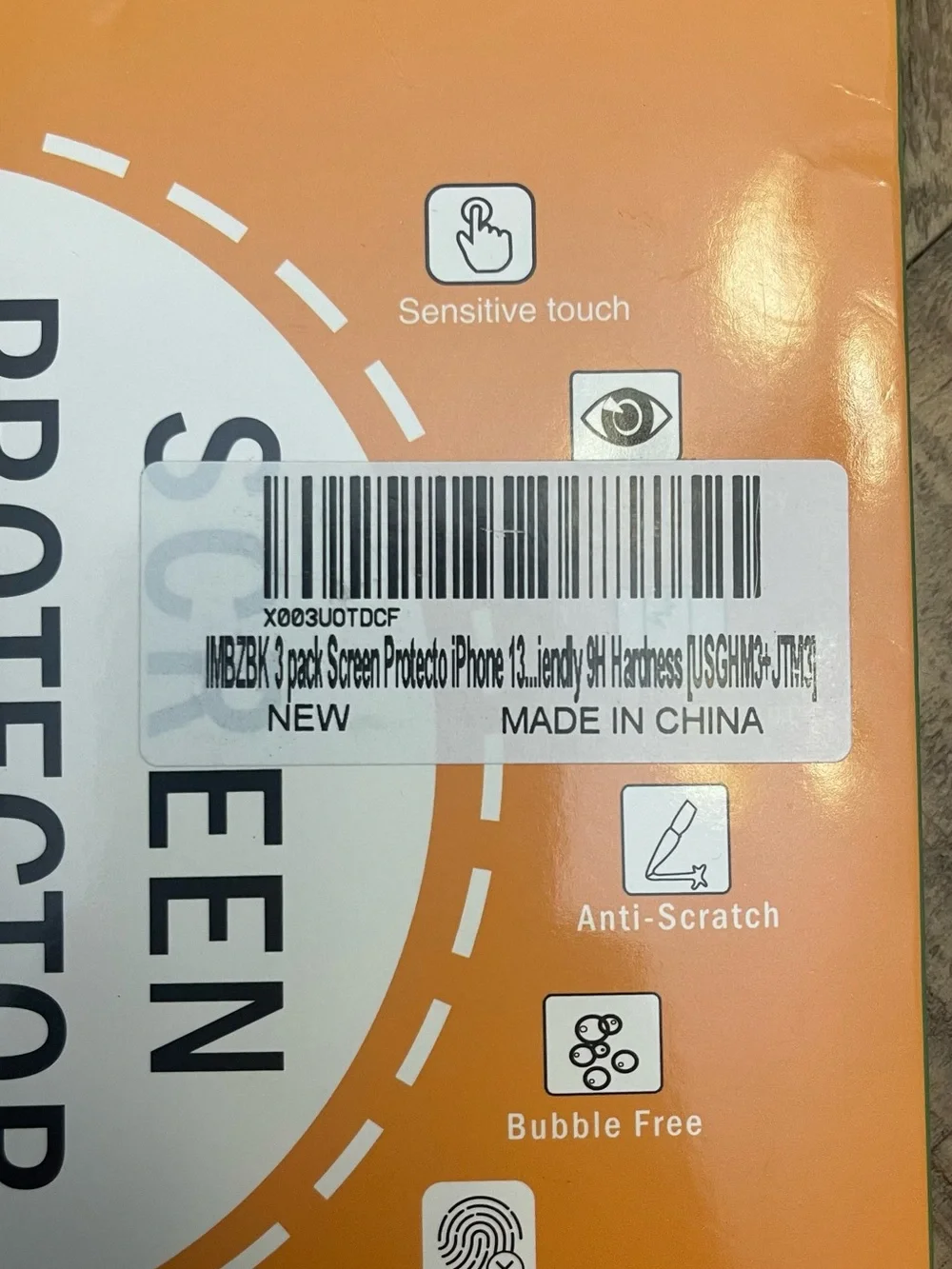 an IMBZBK 3-Pack Screen Protector for iPhone 13
